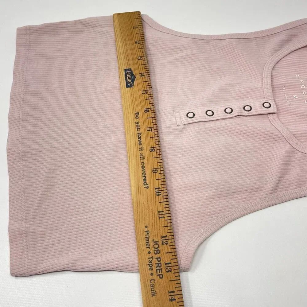 Aeropostale Y2K Ribbed Knit Henley Cropped Tank Top Lot of 2 Stretch Size Medium - Picture 9 of 9